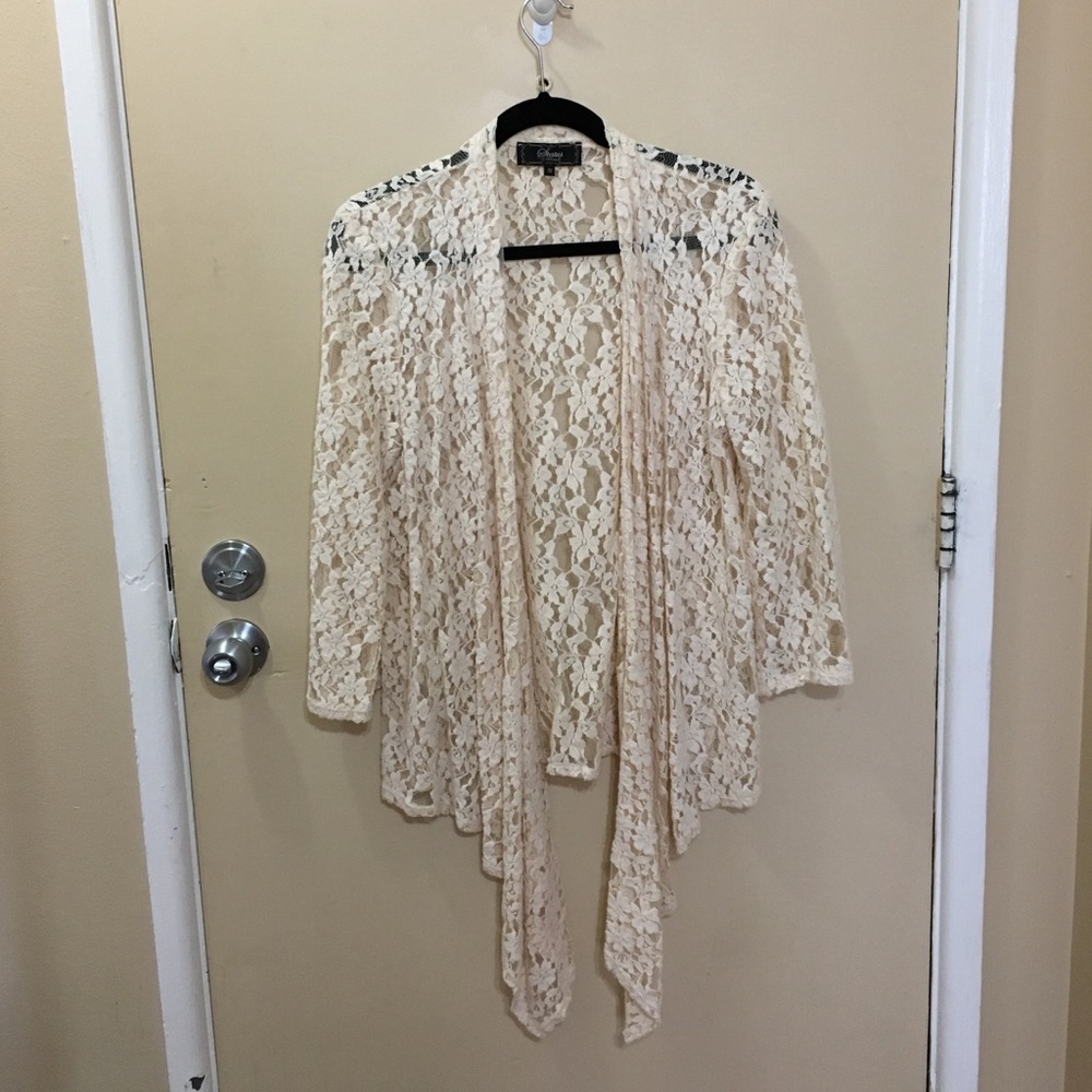 Cream lace cardigan